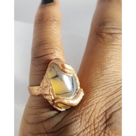Tentacle copper agate Ring size 6.5 fantasy ring - Picture 11 of 12